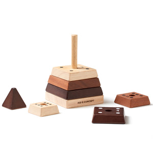 Kids Concept - Plocktorn pyramid natur NEO