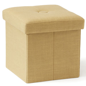 Kids Concept - Sittpuff med förvaring gul/beige