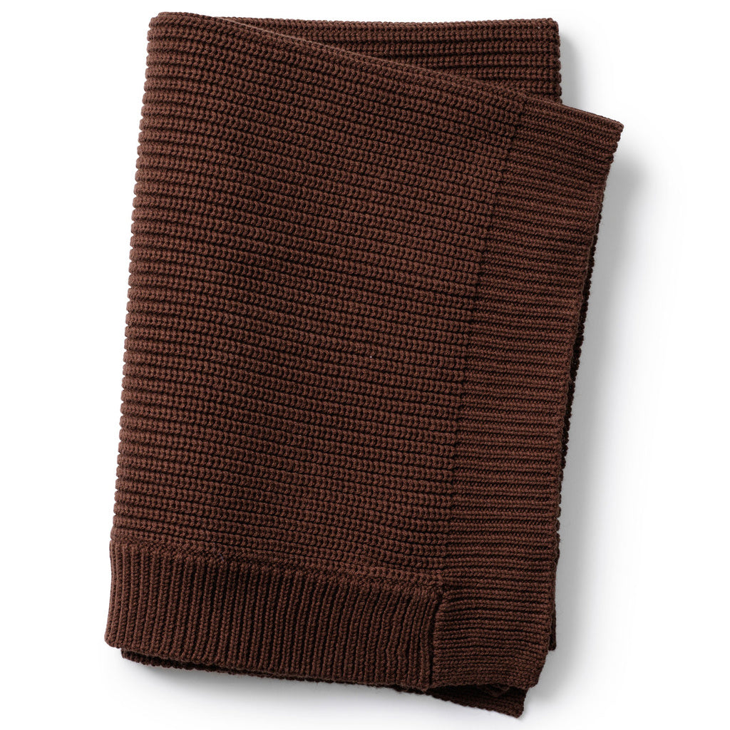 Elodie Details -  Wool Knitted Blanket Chocolate