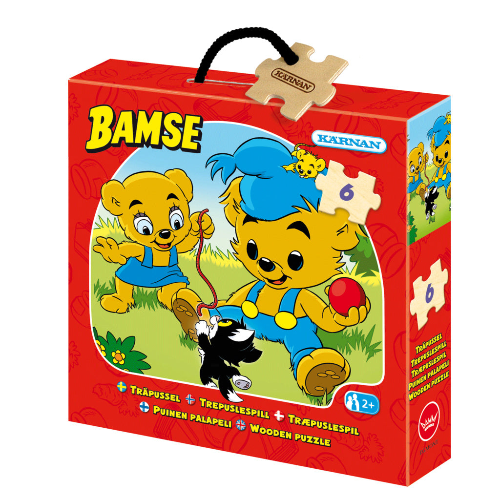 Kärnan - Askpussel trä Bamse 6 bit