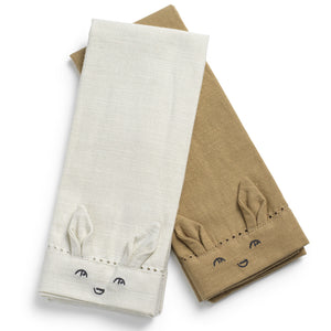 Elodie Details - Baby Napkins 2pcs Lily White/Warm sand