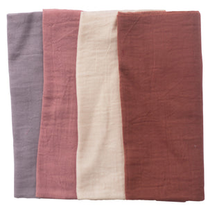 Rätt Start - Tax muslin filtar Eco 4-pack Brick/Rose