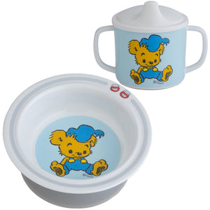 Rätt Start - Pipmugg och Sugkoppstallrik Bamse Vit/Blå