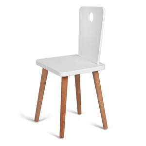 Troll - White / Teak Chair