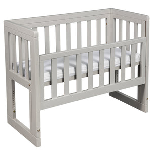 Troll - Bedside Crib Oslo Soft Grey