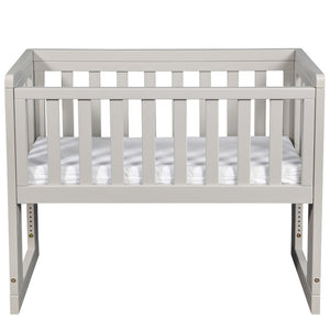 Troll - Bedside Crib Oslo Soft Grey