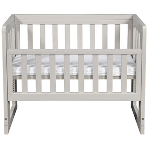 Troll - Bedside Crib Oslo Soft Grey