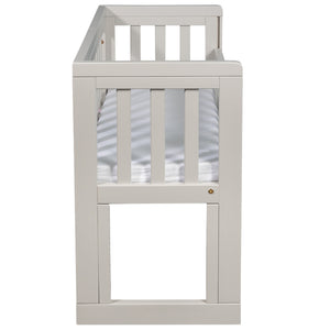 Troll - Bedside Crib Oslo Soft Grey