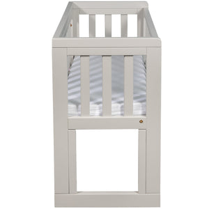 Troll - Bedside Crib Oslo Soft Grey