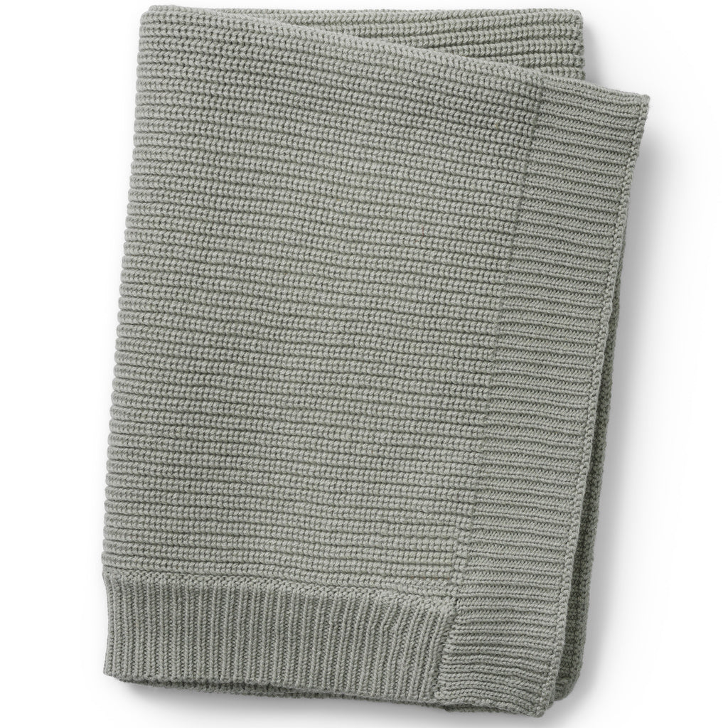 Elodie Details - Wool Knitted Blanket Mineral Green